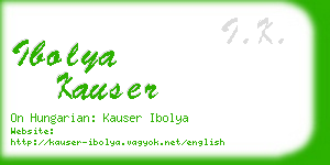 ibolya kauser business card